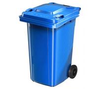 UCKYSU Contenedor Basura Comercial Gran Capacidad Con Tapa Ideal Comunidades Calles Fábricas Obras Construcción Robusto Duradero(Blue,65 Gallon)