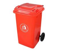 UCKYSU Contenedor Basura Exterior Grande Ruedas Papelera Reciclaje Tapa Resistente Impactos Ideal Garaje Terraza Duradero Desgaste(Red,240L)