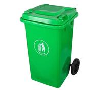 UCKYSU Contenedor Basura Exterior Grande Ruedas Papelera Reciclaje Tapa Resistente Impactos Ideal Garaje Terraza Duradero Desgaste(Green,120L)