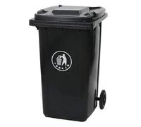 UCKYSU Contenedor Basura Grande Ruedas Exteriores Tapa Ruedas 30 L 50 L 100 L 120 L 240 L Exteriores Patios Garajes Terrazas(Black,100L)