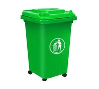 UCKYSU Contenedor Basura Grande Ruedas Exteriores Tapa Ruedas 30 L 50 L 100 L 120 L 240 L Exteriores Patios Garajes Terrazas(Green,50L)