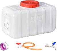 UCKYSU Depósito Agua Portátil Plástico Gran Capacidad Adecuado Uso Diario En Hogar, Campamentos Al Aire Libre Riego Agrícola Otros Escenarios(White,Thickened-50L)