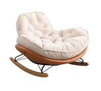UCKYSU Mecedora Tapizada Interiores Sala Estar, Planeadora Moderna, Sillón Individual, Lateral Acolchado con Respaldo Alto(Orange)