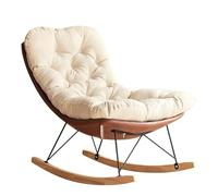 UCKYSU Silla Mecedora Planeadora Moderna, Tapizada, De Interior,para Sala Estar Dormitorio(Brown)
