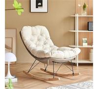 UCKYSU Silla Mecedora Planeadora Moderna, Tapizada, De Interior,para Sala Estar Dormitorio(Grey)