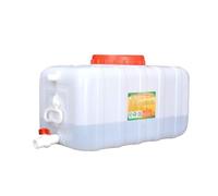 UCKYSU Tanque Agua Portátil Plástico Exteriores Grifo Cubo Rectangular Tapa Tanque Agua Vehículo(57 x 29 x 29 cm)