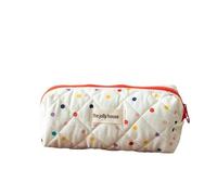 Uclac 1 bolsa de papelería de gran capacidad, adorable soporte animado para lápices de lunares para alumnos escolares, bolsa de almacenamiento versátil, A1, 20.0*7.0*8.0
