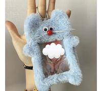 Uclac 9. Conmovedor soporte para tarjetas fotográficas de peluche de 3 pulgadas para imágenes de ídolos coreanos; también funciona como bonito llavero de ratón y solución de tarjeta de identificación