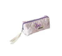 Uclac Estuche para lápices con estampado de mariposa dulce, bolsa de cosméticos, bolsa de almacenamiento portátil de alta capacidad, bolsa de almacenamiento para estudiantes, bolsa de papelería para