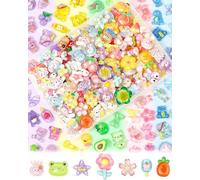 UCLEVER 100 Pieza Cute Slime Charms Bulk Set - Kawaii Flatback Resina Charms para Artesanía, Mini Adornos de Acrílico Decodificados para Teléfonos Basura, Scrapbooking y Decoración DIY