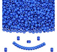 UCLEVER 1000 cuentas de pony azul real con agujero grande para enhebrar, 6 x 9 mm, para pulseras, collares, llaveros, bisutería, manualidades (azul real)