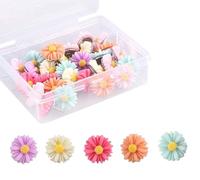 UCLEVER Chinchetas Flores, 30 Piezas Pared Alfileres Chinchetas Decorativas de Plástico con Caja de Almacenamiento para Tablón de Anuncios de Pared