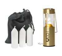 UCO Farol de vela original de latón con 3 velas y bolsa de almacenamiento