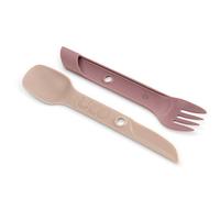 UCO Reciclado ECO Switch Spork - Juego de utensilios de camping integrados de 2 piezas, color morado