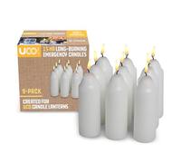 UCO Velas de emergencia de 9 horas de supervivencia y larga duración para farolillos de velas, color blanco, paquete de 9