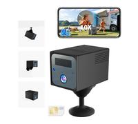 UCOCARE 4MP Camara Vigilancia SIM, 4G LTE Videovigilancia sin Internet con Tarjeta SIM, Bateria 5200mAh, Mini Camara Vigilancia sin WiFi, Detección Movimiento, Visión 160°, 10m Vision Nocturna