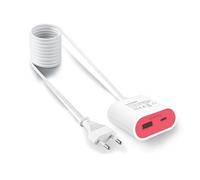UCOMEN Cargador rápido de 17 W con cable de 1,5 m, con USB-A y USB-C, color rosa 1 piezas