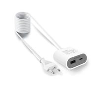 UCOMEN Cargador USB C con Cable Integrado de 1,5m, 17.5W Adaptador USB enchufable, Ideal para mesita de Noche, Escritorio, Cocina o Viajes, Gris, 1 Unidad