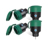 UCOMEN Enchufe inteligente para exterior con tecnología WiFi en un diseño compacto, controlable con Alexa, Google, outdoor smart plug, paquete de 4