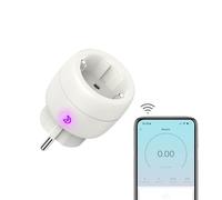 UCOMEN TYPE F (EU) Enchufe Inteligente16A 3680W, Monitor de Energía, Control Remoto, Control de Voz y Temporizador, Funciona con Alexa y Google Home, Smart Life App, 1 Pack