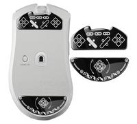 uconsmimo Patines de ratón de vidrio para Razer Deathadder V4 Pro Wireless Gaming Mouse Pads Soft Durable Game Ratones Accesorios Más Delgado Fabricación de vidrio endurecido (patrón de impresión)