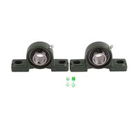UCP205 Self Aligning Pillow Block Bearing 25mm | 2 Pcs Cast Iron Housing for Misalignment | Enclosed Mounted Bearing for Machinery/Conveyors