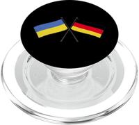 Ucrania Alemania Cruzó Banderas Ucraniano Alemán Amistad PopSockets PopGrip para MagSafe