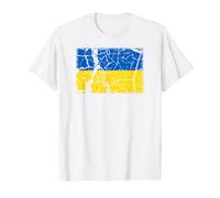 Ucrania Bandera Camiseta gráfica económica, Hombre, Blanco, M