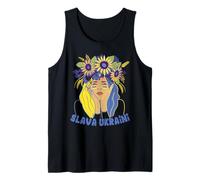 Ucrania Camiseta Slava Ukraini Girasol Mujer Camiseta sin Mangas