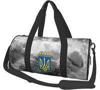 Ucrania Escudo de Armas Equipaje de Viaje Bolsa de Lona Bolsa de Lona Plegable con Ruedas Deportivas, Marmoleado