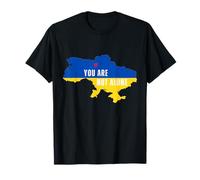 Ucrania No estás Solo Mapa de Kiev Soporte ucraniano Camiseta