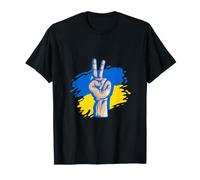 Ucrania Paz Signo Puño Azul Amarillo Apoyo Solidaridad Camiseta