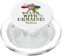 Ucrania Polonia Banderas Selenskyj Dog Tag Stand with Ucrania PopSockets PopGrip para MagSafe