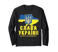 Ucrania Slava Ukraini Camisa Gloria A Ucrania Zelensky Manga Larga