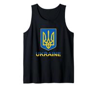 Ucrania Tryzub Emblema Escudo Diseño Colores Nacionales Camiseta sin Mangas