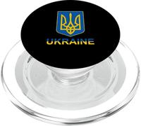 Ucrania Tryzub Emblema Escudo Diseño Colores Nacionales PopSockets PopGrip para MagSafe