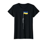 Ucrania, Ucrania, Ucrania, Bandera Patriótica, Ucraniana Camiseta gráfica económica, Mujer, Negro, L