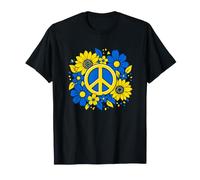 Ucraniano Flores Azul Amarillo Unidad Girasol Paz Ucrania Camiseta