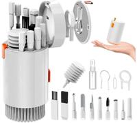 UCRAVO Herramientas de limpieza multifuncionales 20 en 1, kit de limpieza electrónico, herramienta de limpieza multifunción con caja de almacenamiento, limpiador de pantalla de teclado, kits de