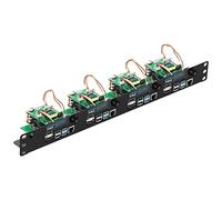 UCTRONICS Rack definitivo con funcionalidad PoE para Raspberry Pi 4 19" 1U Montaje en Rack con PoE Hat, Todos los iOS en un Lado, Pantalla OLED, Interruptor de Encendido y Ventilador