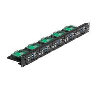 UCTRONICS U6264 - Soporte para Rack Raspberry Pi de 19 Pulgadas, 1U, para Cualquier SSD de 2.5 Pulgadas, soporta hasta 5 Placas Raspberry Pi 4B, Frontal extraíble con Tornillos cautivos