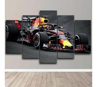 UCVJXDEM Cuadros Grandes Dimensiones Cuadro en Lienzo 5 Piezas F1 Fórmula 1 Racing Sports Car Murales Decorativos Pared Cuadros Decoracion Salon Dormitorio Cuadros Pared