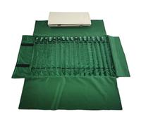 UdaLen Joyas Rollo, Terciopelo Rollo Joyero, Bolsa reticular de PVC transparente a prueba de polvo, organizador de viaje para joyas, (GrayPU-greener, GrayPU-greener)