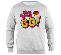 Udaytee 123 ¡Vamos Alemán Sudadera Unisex Gris De Corte Sencillo Simple-Fit Pullover Grey Unisex Sweatshirt