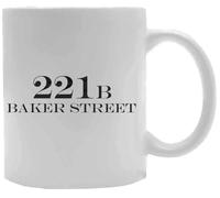 Udaytee 221b Baker Street Taza De Cerámica Blanca Taza Para Beber Bebidas White Ceramic Mug Beverage Drinking Cup
