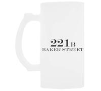 Udaytee 221b Baker Street Vaso Para Beber Cerveza De Vidrio Con Asa Handled Glass Beer Drinking Cup
