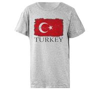 Udaytee Adultos Turquía Impreso Turco Camiseta Infantil Básica Algodón Gris Cotton Child T-Shirt Grey Kid