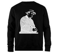 Udaytee Al Capone Sweat-Shirt Unisexe Noir À Coupe Simple Sudadera Unisex Negra De Corte Sencillo