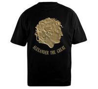 Udaytee Alejandro Magno Camiseta Unisex Negra De Algodón Extragrande Oversized Cotton Black Unisex T-Shirt