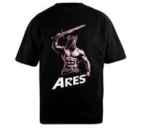 Udaytee Ares Dios Camiseta Unisex Negra De Algodón Extragrande Oversized Cotton Black Unisex T-Shirt